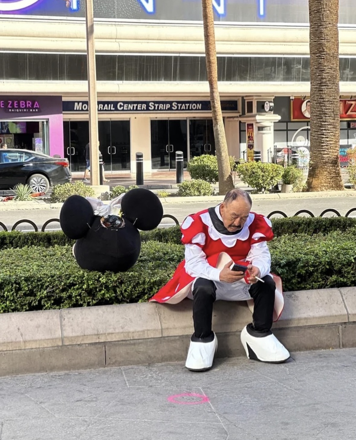 minnie mouse smoke break - E Zebra Mo Rail Center Strip Station 0 Z